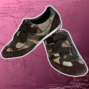 Coach sneakers with cute elastic closure-trendy and cute!